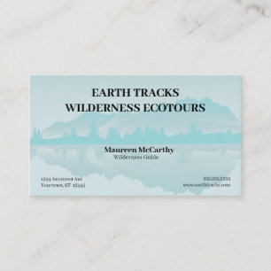 Mountains and Lake Ecotourism Fishing Guide Resort Business Card