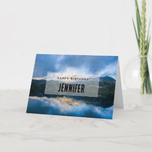 Mountains and Lake Scenic Nature Photo Birthday Card