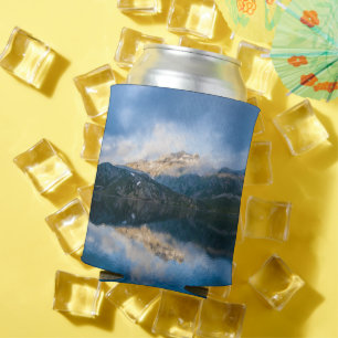 Mountains and Lake Scenic Nature Photo Can Cooler