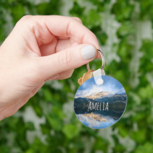 Mountains and Lake Scenic Nature Photo Key Ring