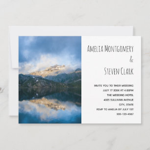 Mountains and Lake Scenic Nature Wedding Invitation