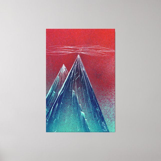 Mountains and Mist High Altitude Canvas Print (Front)