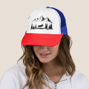 Mountains and Moose  Trucker Hat