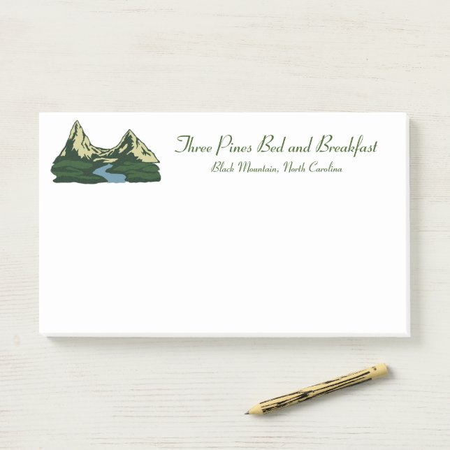 Mountains and River - Post-it Notes (On Desk)