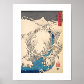 Mountains and Rivers by Hiroshige Poster
