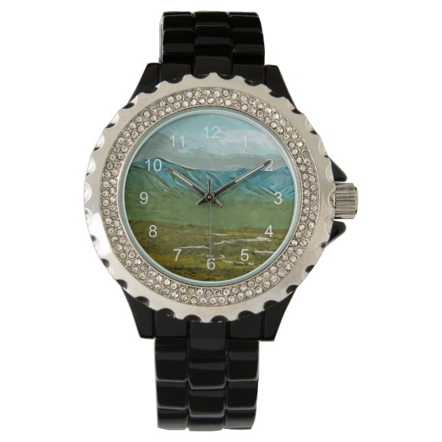 Mountains and Rivers of Denali Abstract Watch (Front)