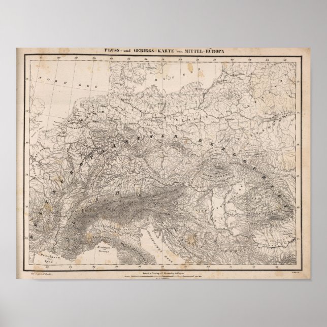 Mountains and Rivers of Europe Poster (Front)