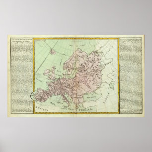 Mountains and Rivers of Europe Poster