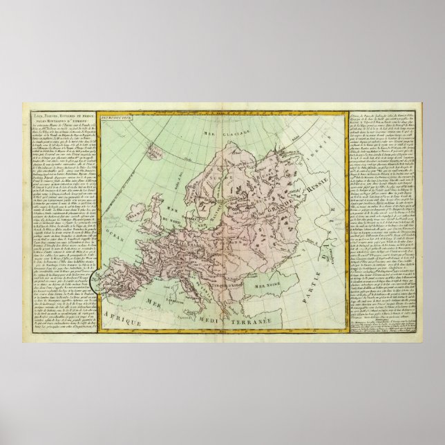 Mountains and Rivers of Europe Poster (Front)