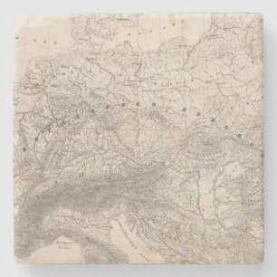 Mountains and Rivers of Europe Stone Coaster