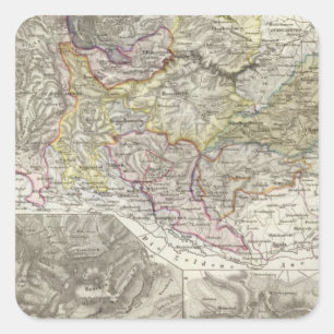 Mountains and Rivers of Harz Germany Square Sticker