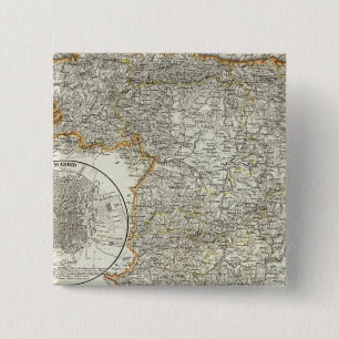 Mountains and Rivers of Madrid 15 Cm Square Badge