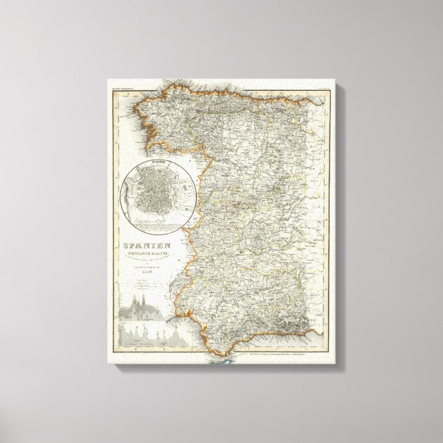 Mountains and Rivers of Madrid Canvas Print (Front)
