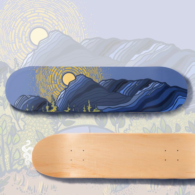 Mountains and Sun Skateboard (Creator Uploaded)
