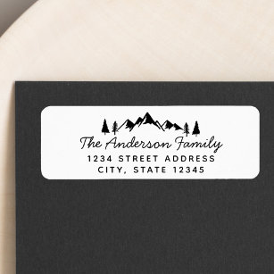 Mountains and Trees Family Name Return Address