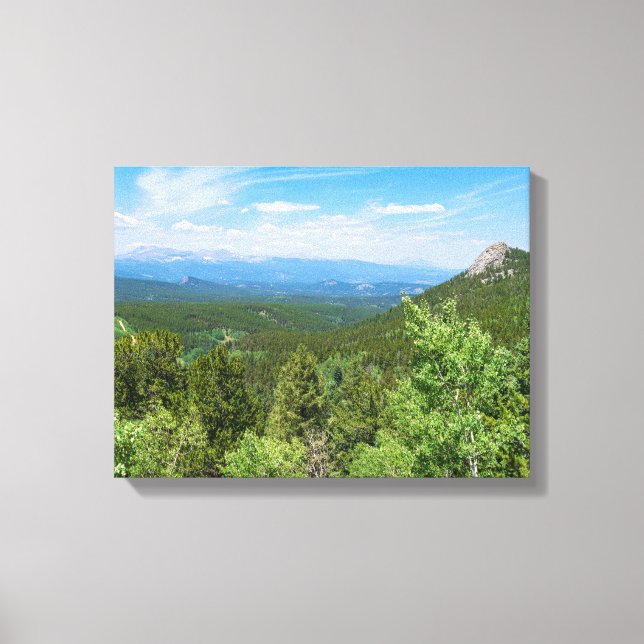 mountains and wooded valleys at golden gate canyon canvas print (Front)