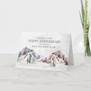 Mountains Anniversary Son Daughter in Law Card