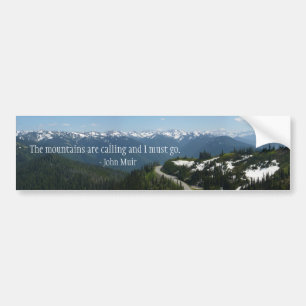 Mountains are Calling Bumper Sticker