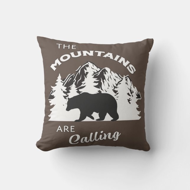 Mountains Are Calling Decor Pillow (Front)