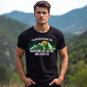 Mountains Are Calling I Must Go Hiking Camping T-Shirt