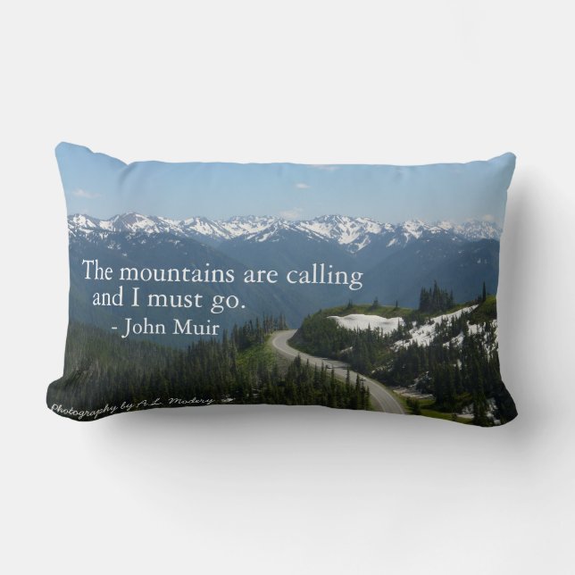 Mountains are Calling Lumbar Cushion (Front)