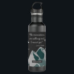 Mountains Are Calling Quote Night Landscape 710 Ml Water Bottle<br><div class="desc">"The mountains are calling and I must go" John Muir quote set against a backdrop of mountains under a moonlit sky personalised with a name. Great gift idea for a keen hiker,  traveller,  mountain climber or anyone who loves the great outdoors.</div>