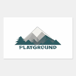 Mountains Are My Playground Rectangular Sticker