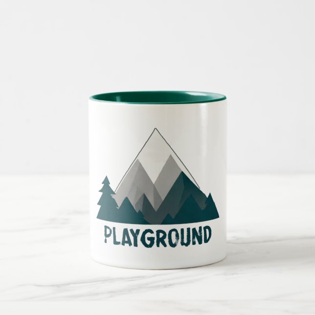 Mountains Are My Playground Two-Tone Coffee Mug (Center)