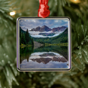 Mountains Aspen Colorado Metal Tree Decoration