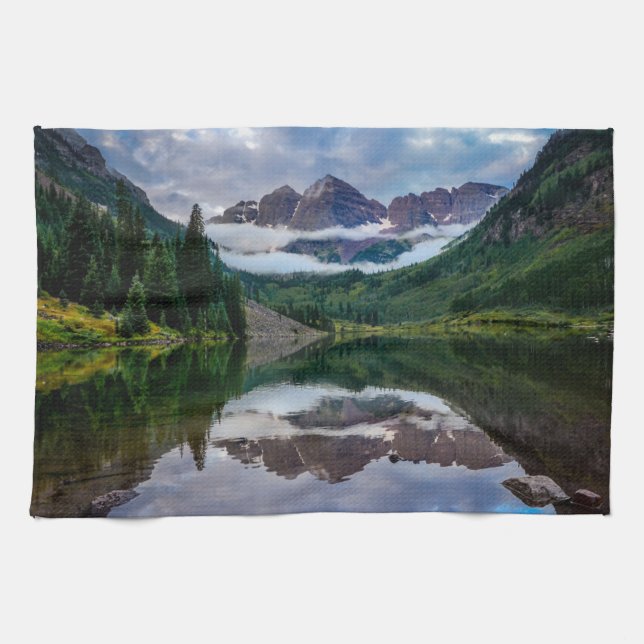 Mountains | Aspen Colorado Tea Towel (Horizontal)