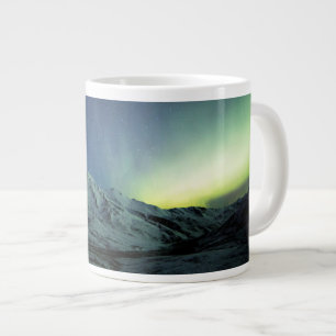 Mountains   Aurora Borealis & Milky Way Alaska Large Coffee Mug