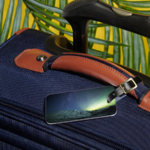 Mountains   Aurora Borealis & Milky Way Alaska Luggage Tag