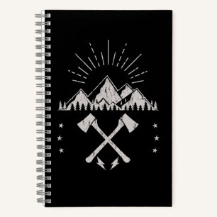 Mountains Axes Sunrise Notebook