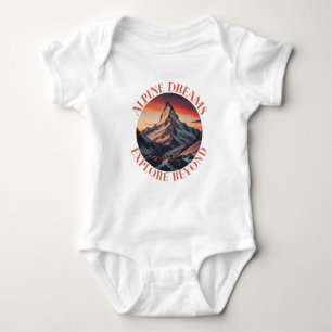 mountains baby bodysuit