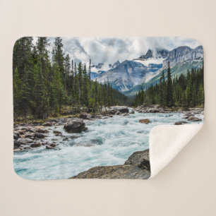 Mountains Banff National Park Alberta, Canada Sherpa Blanket