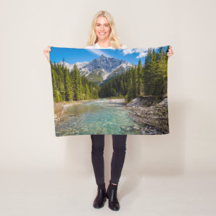 Mountains Banff National Park, Canadian Rockies Fleece Blanket