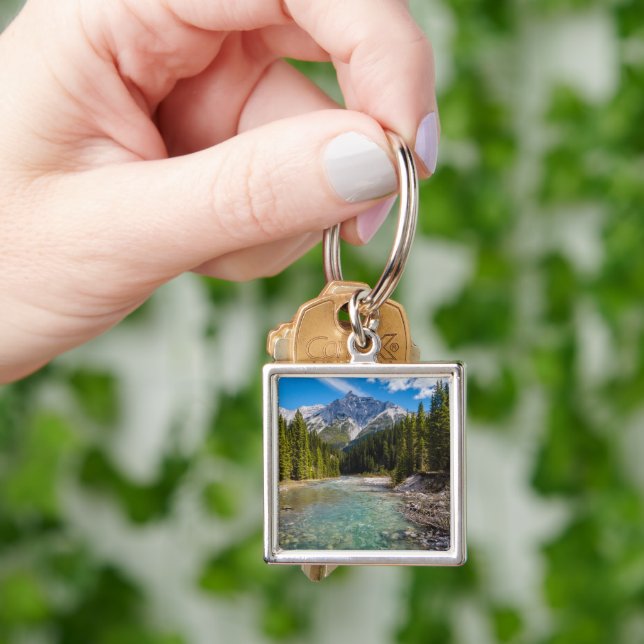 Mountains | Banff National Park, Canadian Rockies Key Ring (Hand)