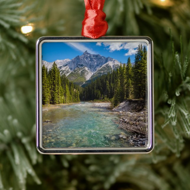 Mountains | Banff National Park, Canadian Rockies Metal Tree Decoration (Tree)