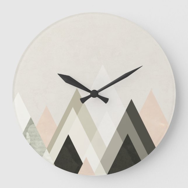 Mountains Beyond Mountains III Large Clock (Front)