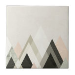 Mountains Beyond Mountains III Tile<br><div class="desc">Enjoy this fresh creative geometric watercolor design on a product or wallart piece to enhance and add to the world around you. Artist: Green Lili</div>