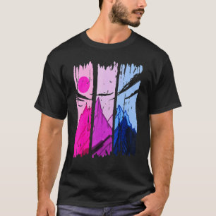 Mountains Bisexual   Subtle Bi Pride T-Shirt
