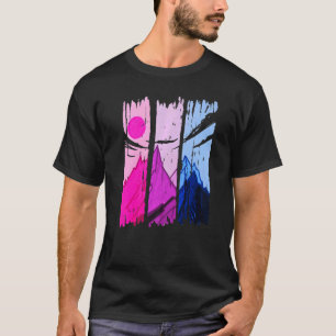 Mountains Bisexual   Subtle Bi Pride T-Shirt