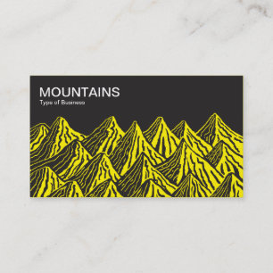 Mountains - Black with Yellow Business Card