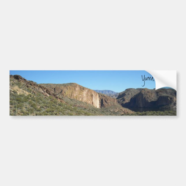 Mountains & Blue Sky -Yuma, Arizona Bumper Sticker (Front)