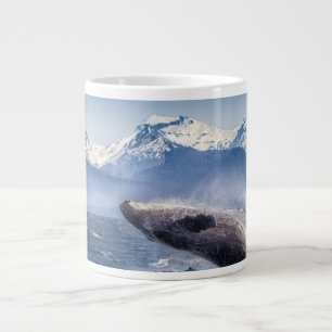 Mountains Breaching Whale Glacier Bay, Alaska Large Coffee Mug