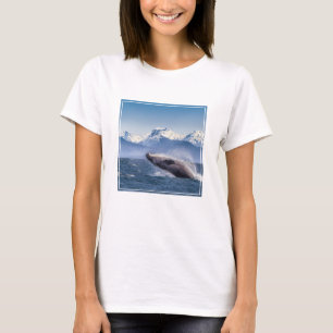 Mountains Breaching Whale Glacier Bay, Alaska T-Shirt