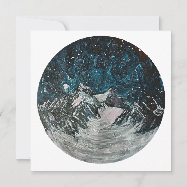 Mountains by night card (Front)