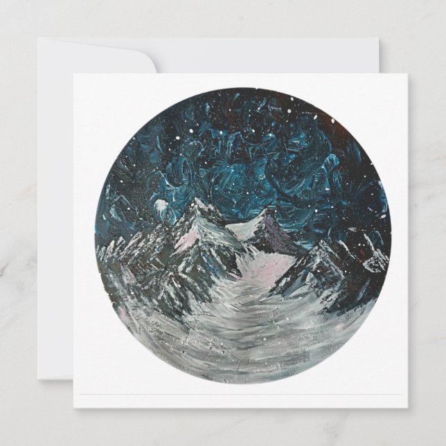 Mountains by night card (Front)