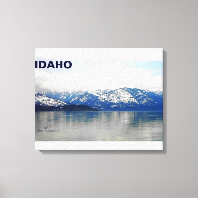 Mountains By The Lake Canvas Print (Front)