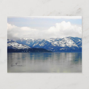 Mountains By The Lake Postcard